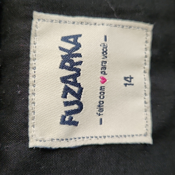 Fuzarka, Girl's, Sz 14, Black Fur Vest w Collar & 2 Zipped Pockets, Lined. - Picture 6 of 7